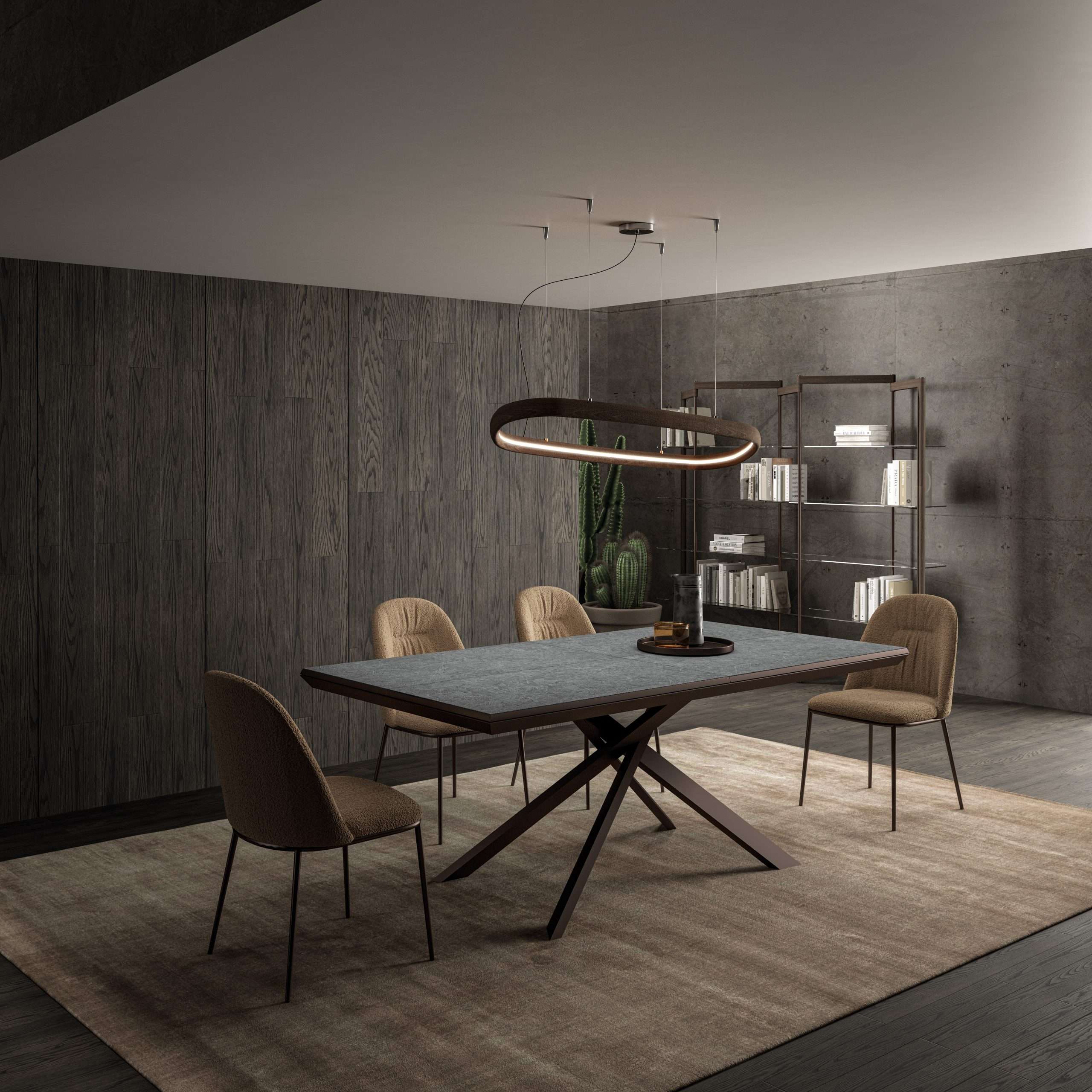 Rectangular table and chair set