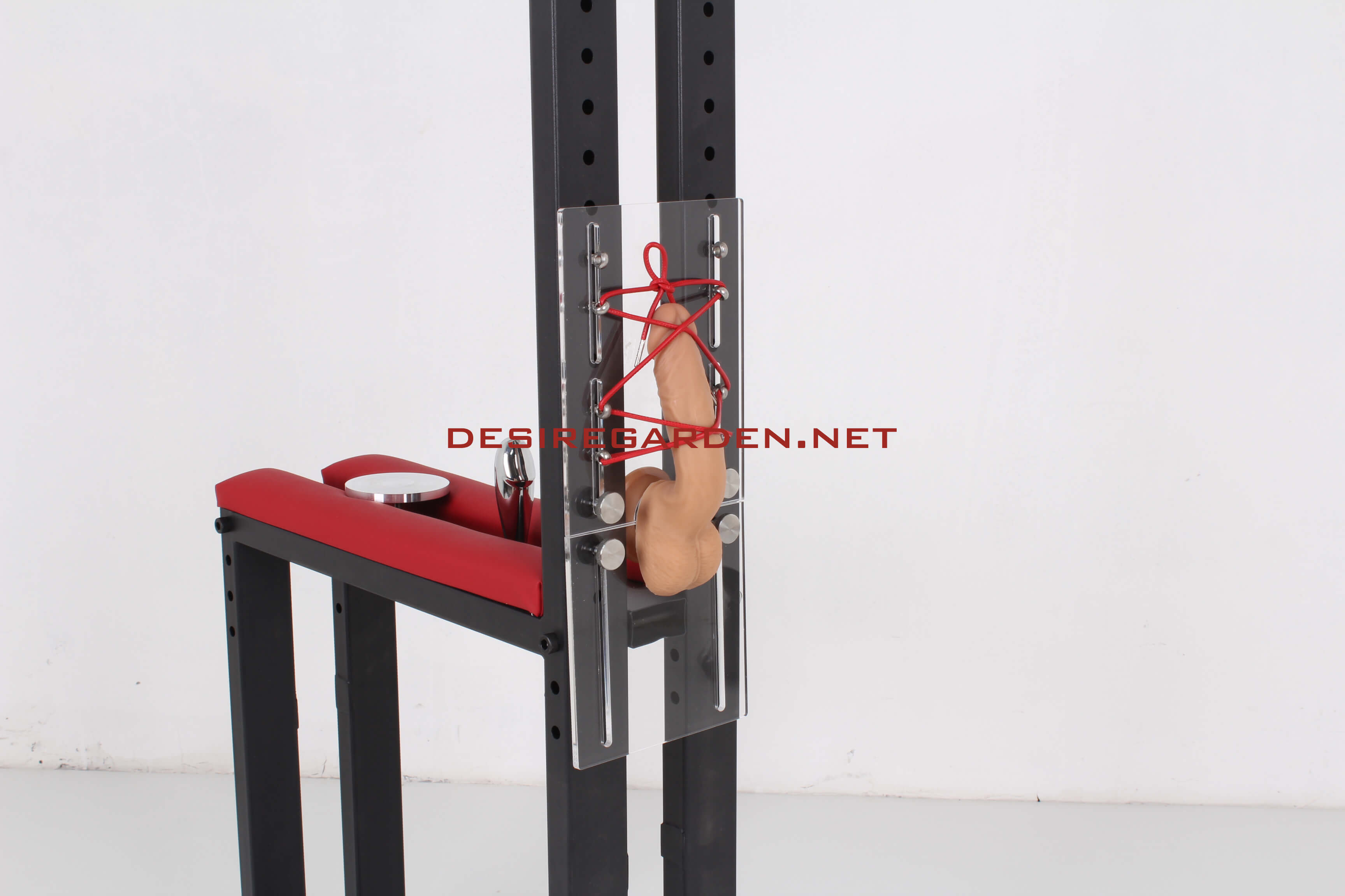 CBT chair for male submissives - Penis bondage & rear filling