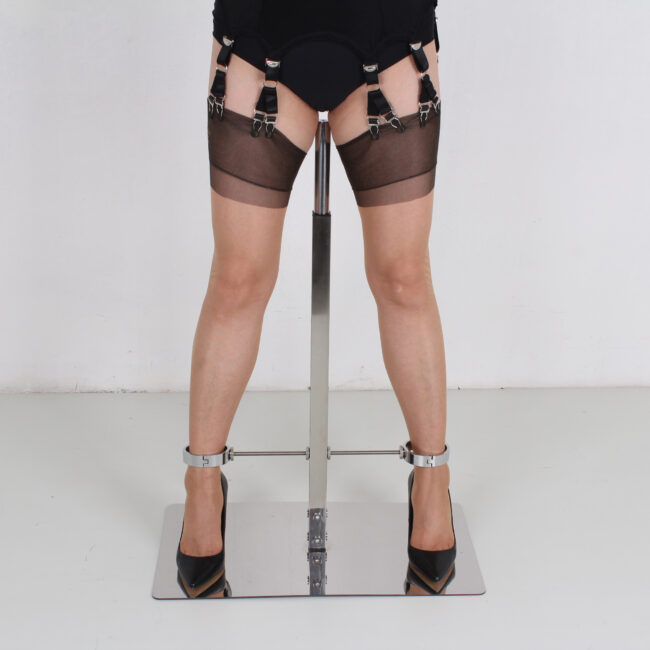 ADJUSTABLE DILDO HOLDER WITH MIRROR BASE AND FOOT FIX METAL BONDAGE